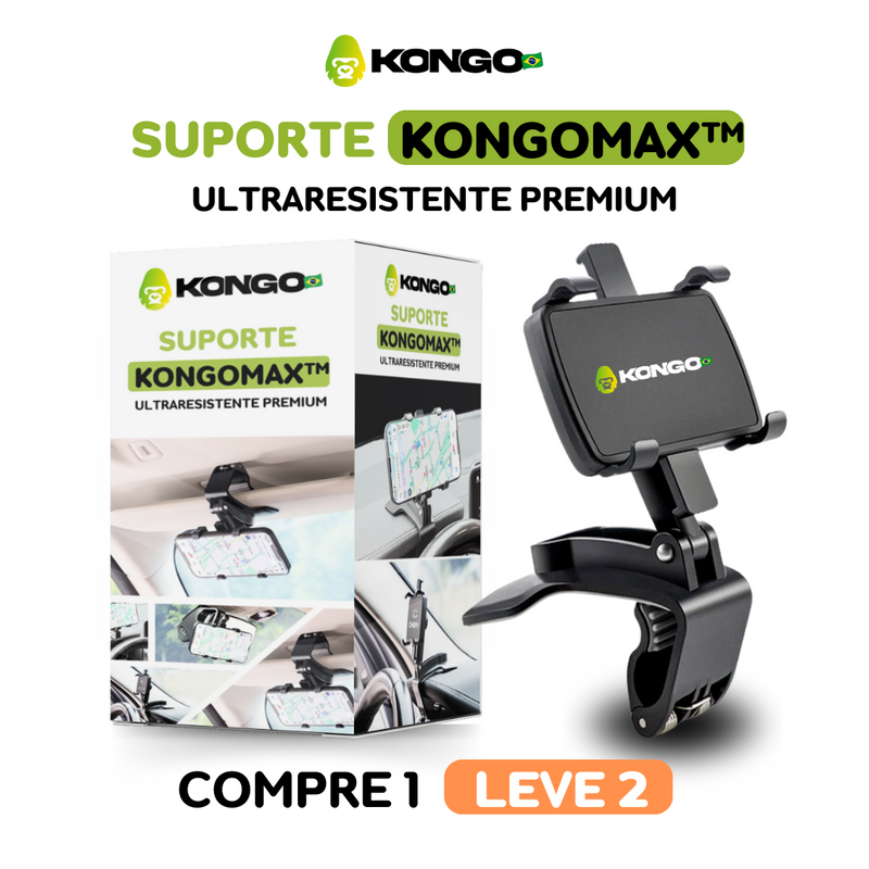 Suporte Celular Automotivo KongoMax (Compre 1 Leve 2) + Brinde Exclusivo