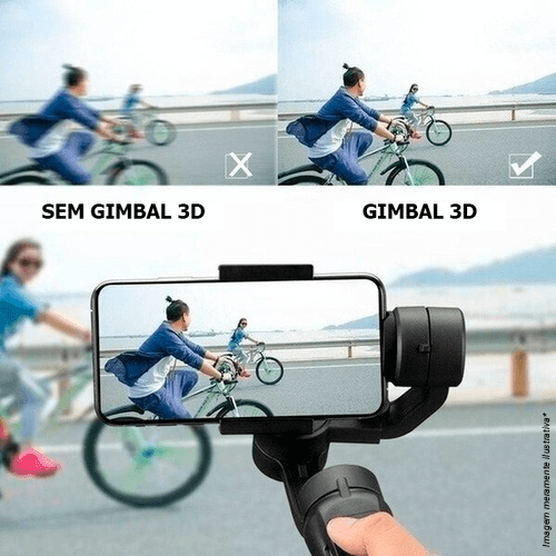 Gimbal Estabilizador de Celular com 3 Eixos e 330 Graus - Promoção de Outubro