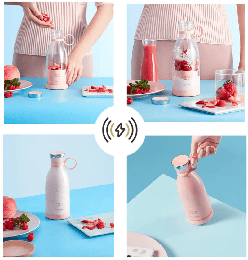 Mini Liquidificador Portátil Elétrico Copo Fresh Juice Portatil Recarregável USB