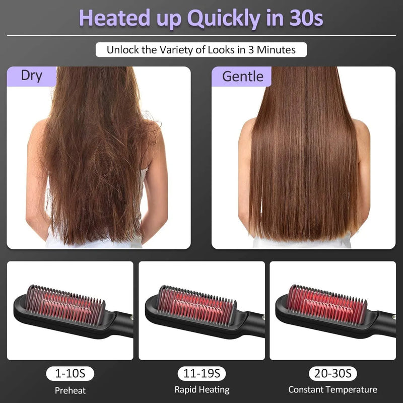 Escova de Cabelo Alisamento e Modelação Beauty Hair