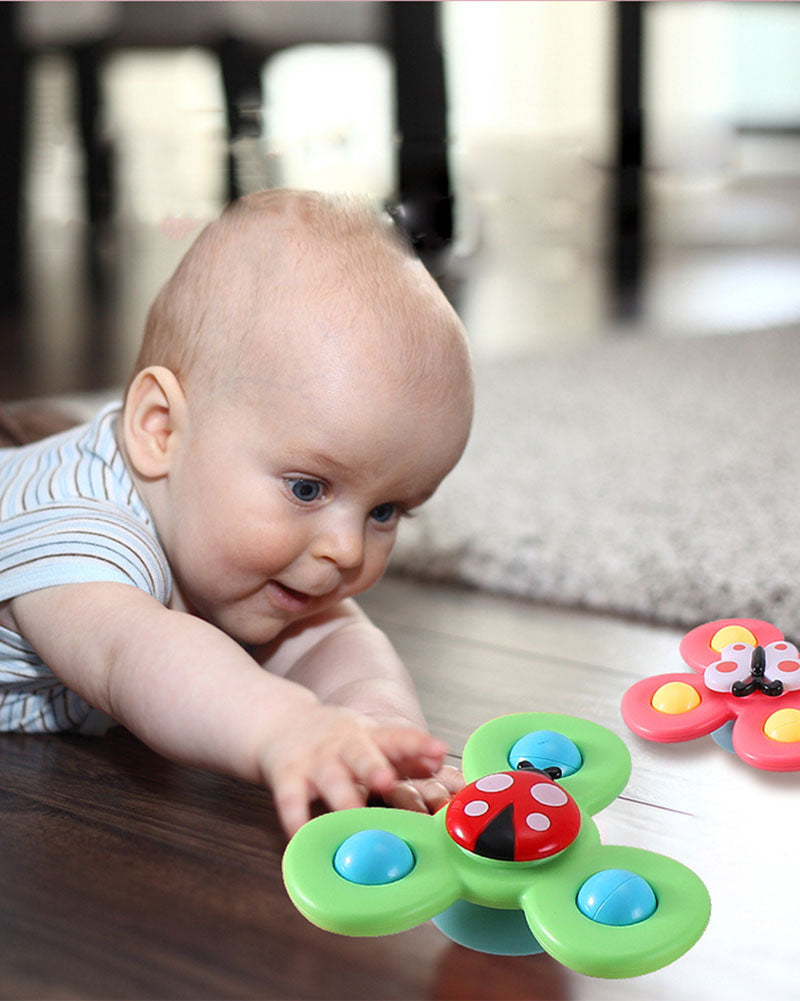 Baby Gira-Gira | Spinner com chocalho para bebês - 3 unidades